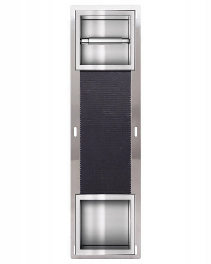 BALNEO WALL-BOX PAPER 2 Inox – sieninis tualetinio popieriaus laikiklis su dėtuve, PB-IN2