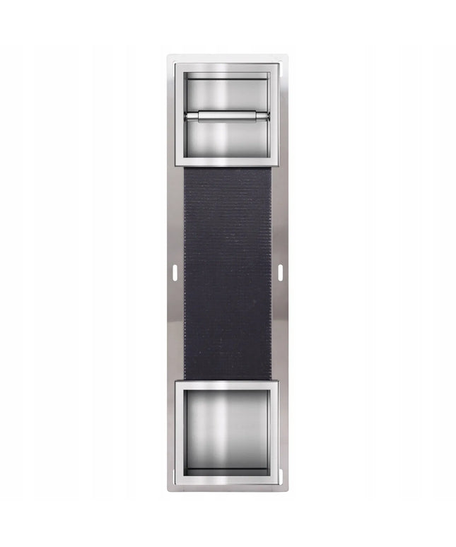 BALNEO WALL-BOX PAPER 2 Inox – sieninis tualetinio popieriaus laikiklis su dėtuve, PB-IN2