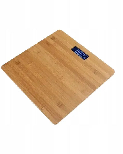 Bambusinės elektroninės vonios svarstyklės LCD iki 180 kg, modernios ir stabilios
