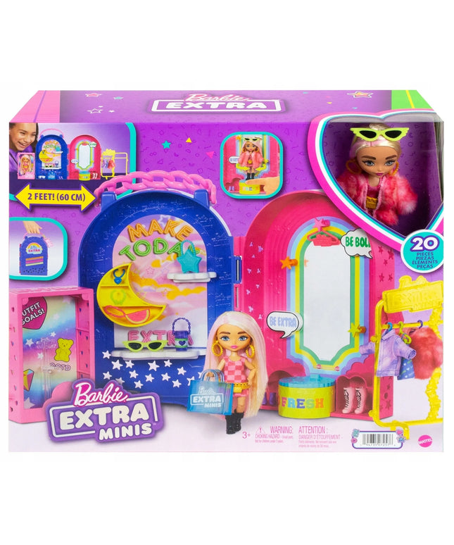 BARBIE su drabužiais „Barbie Extra Minis“ mados butikas