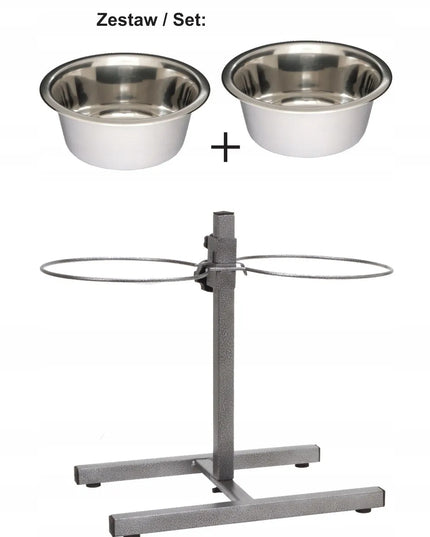 Barry King metaliniai dubenys ant reguliuojamo stovo 2x2,8 l