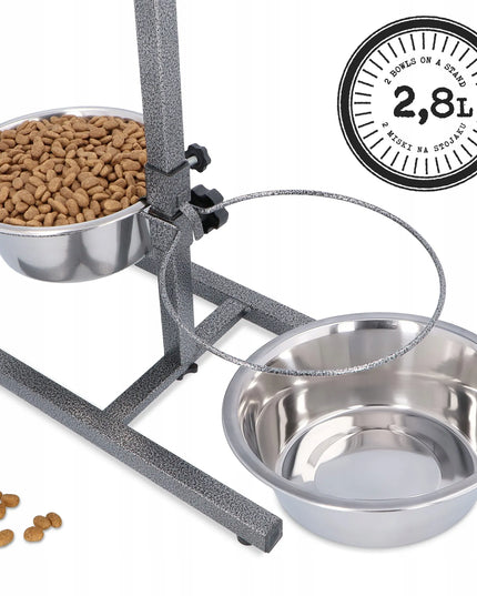 Barry King metaliniai dubenys ant reguliuojamo stovo 2x2,8 l