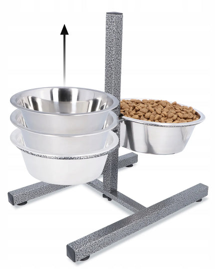 Barry King metaliniai dubenys ant reguliuojamo stovo 2x2,8 l