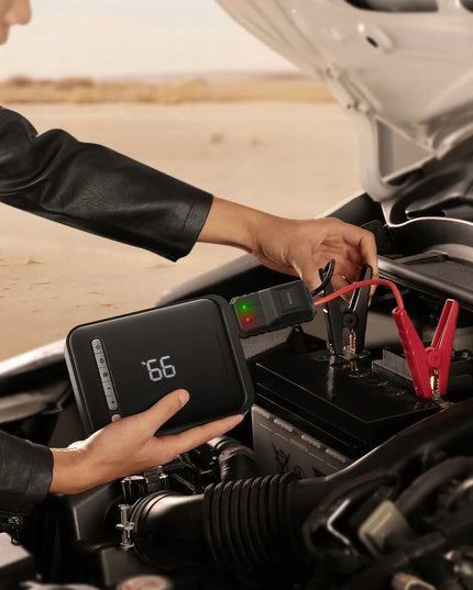 Baseus automobilinis užvediklis (jump starter) 1000 A, 8000 mAh, kompresorius, powerbank, LED žibintuvėlis