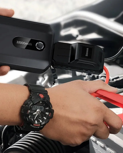 BASEUS Super Energy Air automobilinis paleidiklis (Jump Starter) ir išorinė baterija 10000mAh su gnybtais