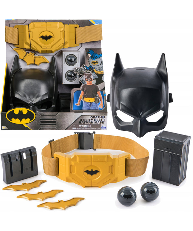 Batman rinkinys: kaukė ir diržas su priedais DC Comics Utility Belt
