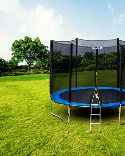 Bauerkraft sodo batutas su išoriniu tinklu 304-312 cm 10 pėdų + kopėtėlės
