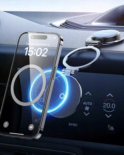 BASEUS MAGNETINIS MAGSAFE AUTOMOBILINIS LAIKIKLIS SULANKSTOMAS 360° 980° REGULIAVIMAS