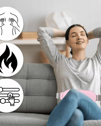Surix menstruacinis diržas moterims nuo skausmo su šildymo ir masažo funkcijomis