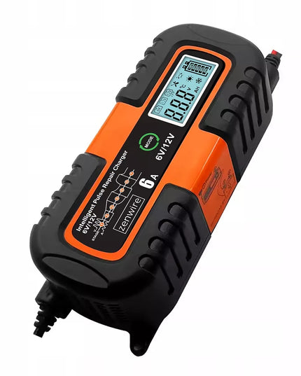 Zenwire automobilinis akumuliatoriaus įkroviklis su remonto funkcija AGM 6V 12V 6A