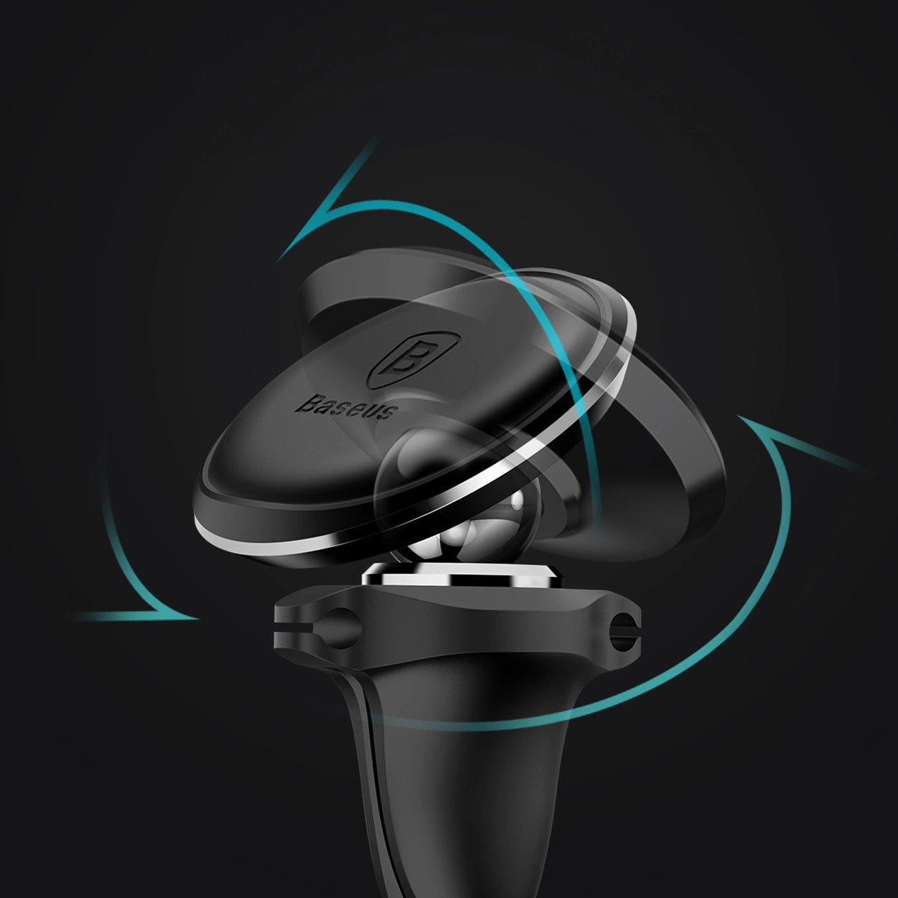 Magnetinis automobilinis telefono laikiklis prie ventiliacijos grotelių, juodas Baseus