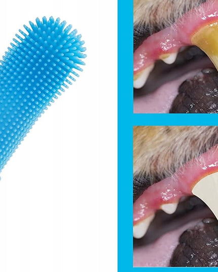 SILIKONINIS ŠEPETĖLIS DANTŲ VALYMUI ŠUNIUKUI SAUGUS