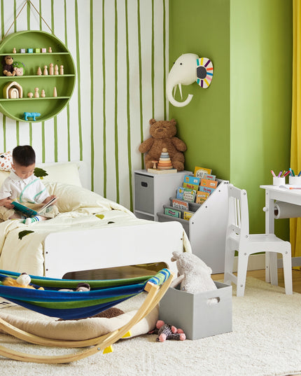 SoBuy Rinkinys Stalas ir Kėdė Piešimui, Lentyna, Rašomasis Stalas, Vaikams KMB60-W