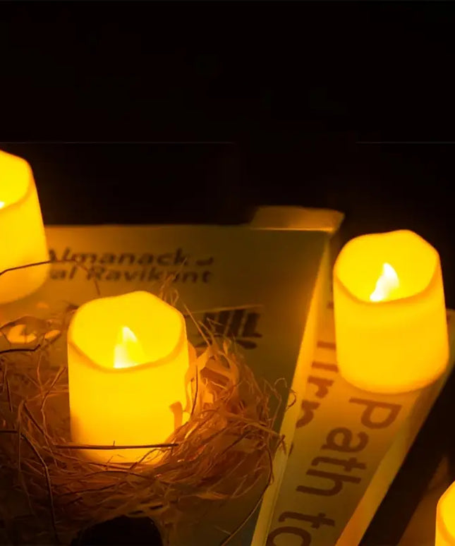 LED Šviesos Žvakės – Be Liepsnos, Baterijomis Maitinamos, Saugios Namų ir Šventiniams Dekorams