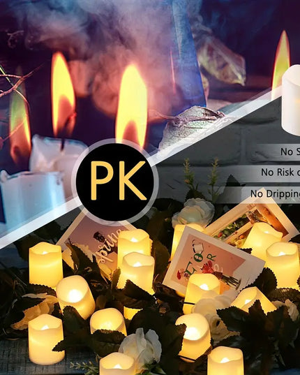 LED Šviesos Žvakės – Be Liepsnos, Baterijomis Maitinamos, Saugios Namų ir Šventiniams Dekorams