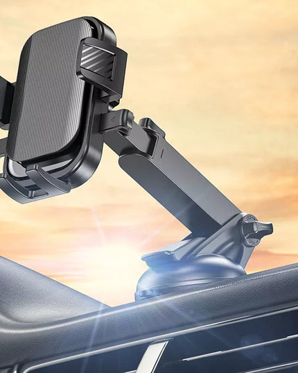 BOSTE automatinis automobilinis telefono laikiklis, stabilus, tvirtinamas prie prietaisų skydelio arba grotelių