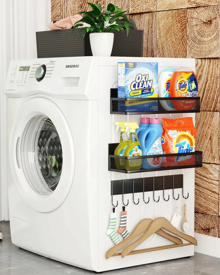 Bedee magnetinės lentynos su didele keliamąja galia, 3 dalių rinkinys, juodos