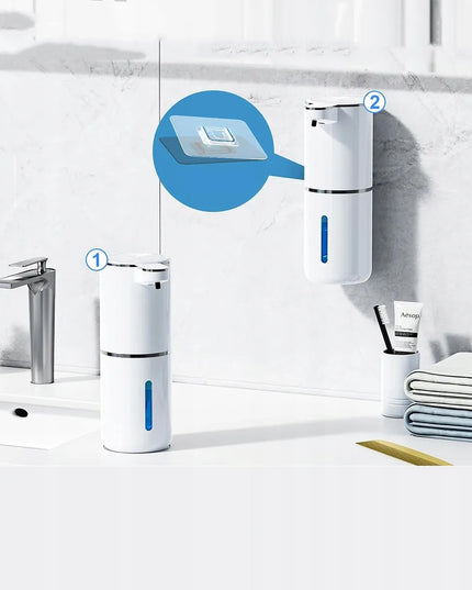 Bekontaktis automatinis muilo dozatorius 380 ml, USB-C, geliniam ir skystam muilui