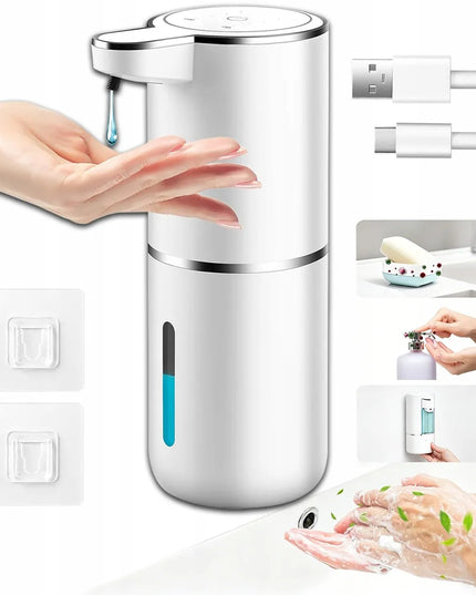 Bekontaktis automatinis muilo dozatorius 380 ml, USB-C, geliniam ir skystam muilui