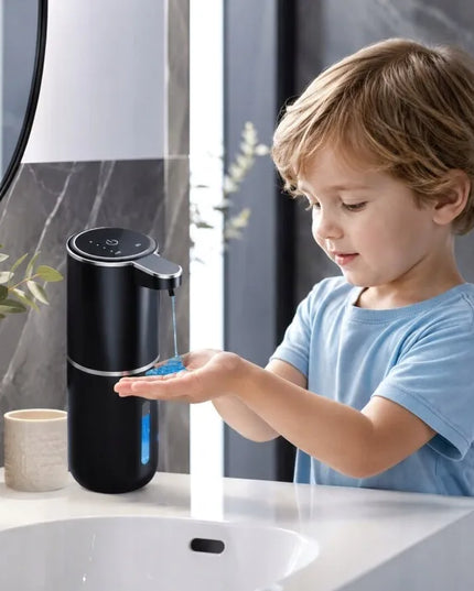 Bekontaktis skysto muilo dozatorius 350 ml, USB įkraunamas, voniai ir virtuvei
