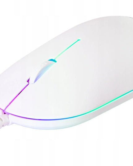 Bela optinė kompiuterinė LED USB pelė 1000 DPI, balta, nešiojamam kompiuteriui