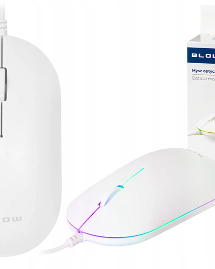 Bela optinė kompiuterinė LED USB pelė 1000 DPI, balta, nešiojamam kompiuteriui