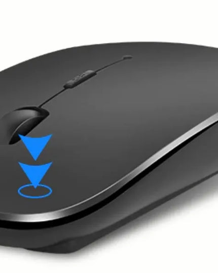 Belaidė Bluetooth optinė pelė E8 - tyli, nešiojamiems kompiuteriams, planšetėms ir Smart TV, mėlyna