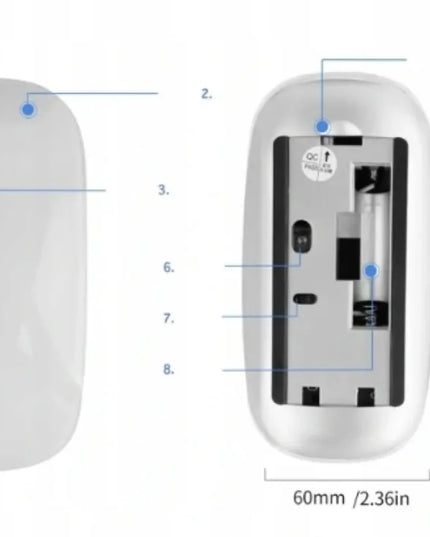 Belaidė Bluetooth pelė skirta Apple iPad iPhone Macbook Air Pro M1 M2 M3 M4 M5