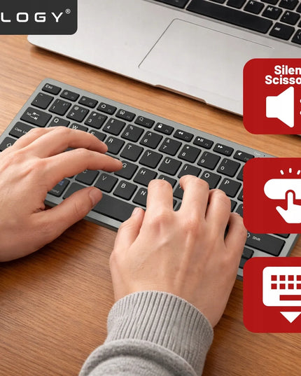 Belaidė klaviatūra ir pelė Alogy Bluetooth USB rinkinys kompiuteriui nešiojamam kompiuteriui PC