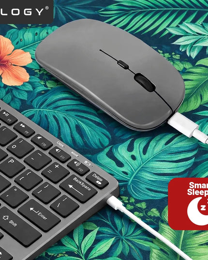 Belaidė klaviatūra ir pelė Alogy Bluetooth USB rinkinys kompiuteriui nešiojamam kompiuteriui PC