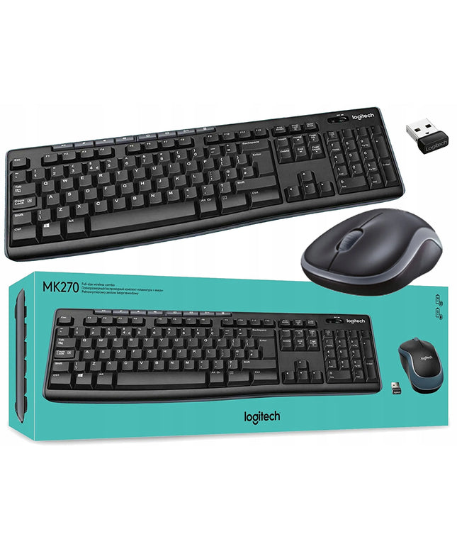 Belaidė klaviatūra ir pelė Logitech MK270