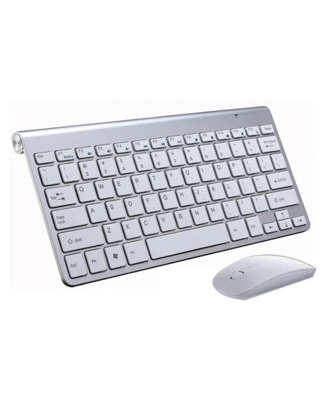 Belaidė klaviatūra ir pelė Zenwire rinkinys USB Mini Slim nešiojamam kompiuteriui TV PC