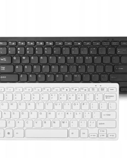 Belaidė klaviatūra ir pelė Zenwire rinkinys USB Mini Slim nešiojamam kompiuteriui TV PC