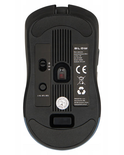 Belaidė kompiuterinė žaidimų pelė, optinė, USB, BT, RGB, 2.4G
