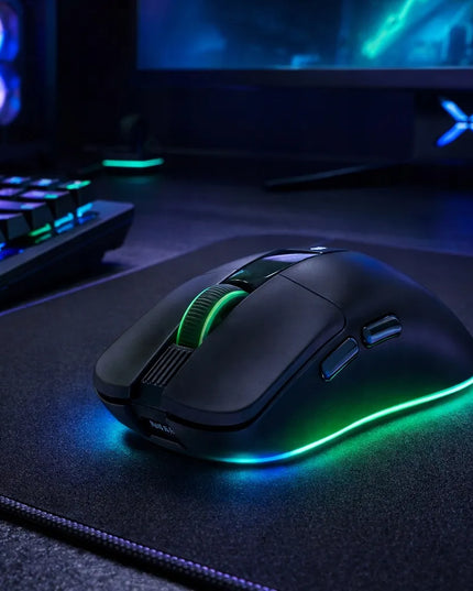 Belaidė kompiuterinė žaidimų pelė, optinė, USB, BT, RGB, 2.4G
