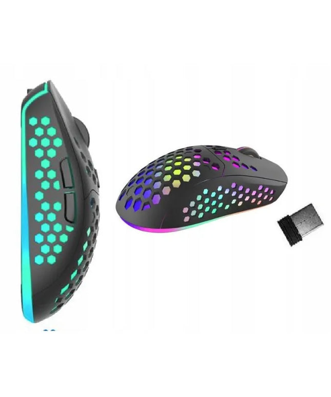 Belaidė LED RGB žaidimų pelė 1600 DPI S52 - Black