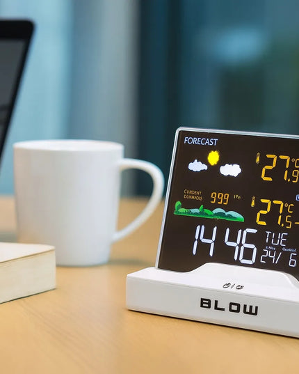 Belaidė meteorologinė stotis BLOW WS104 – termometras, higrometras, barometras, LCD ekranas