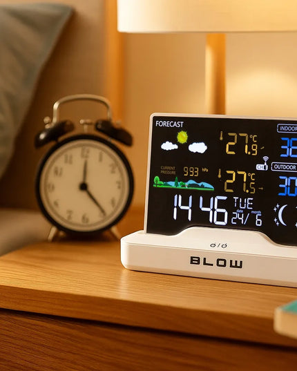 Belaidė meteorologinė stotis BLOW WS104 – termometras, higrometras, barometras, LCD ekranas