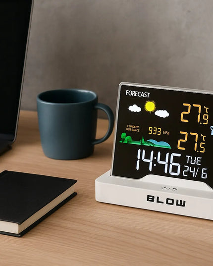 Belaidė meteorologinė stotis BLOW WS104 – termometras, higrometras, barometras, LCD ekranas