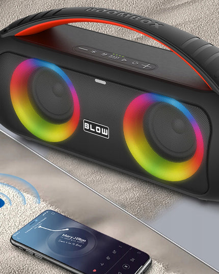 Belaidė nešiojama kolonėlė Boombox 4500mAh su karaoke, mikrofonu ir RGB apšvietimu