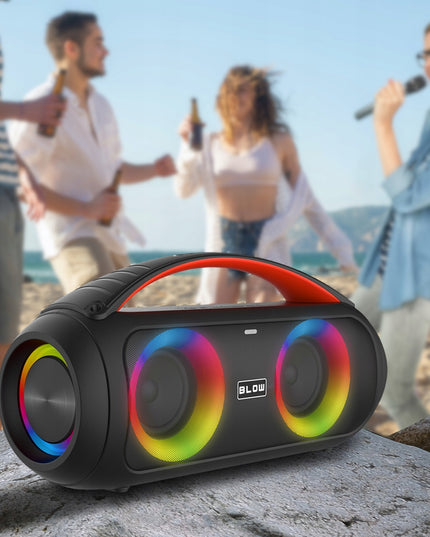 Belaidė nešiojama kolonėlė Boombox 4500mAh su karaoke, mikrofonu ir RGB apšvietimu