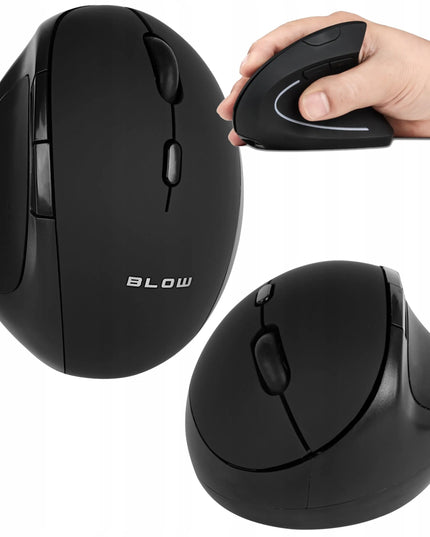 Belaidė optinė vertikali kompiuterio pelė Blow MB-50, juoda