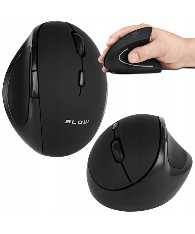 Belaidė optinė vertikali kompiuterio pelė Blow MB-50, juoda