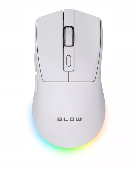 Belaidė optinė žaidimų pelė Adrenaline OMEGA su įkrovimo stotele, USB, Bluetooth, 2.4GHz, balta