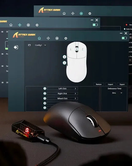 Belaidė optinė žaidimų pelė Attack Shark X8 Ultimate juoda 8K
