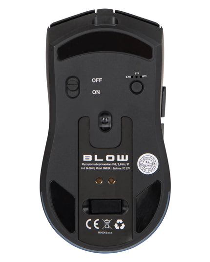 Belaidė optinė žaidimų pelė su įkrovimo stotele USB Bluetooth 2.4GHz + kilimėlis