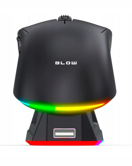 Belaidė optinė žaidimų pelė su įkrovimo stotele USB Bluetooth 2.4GHz + kilimėlis