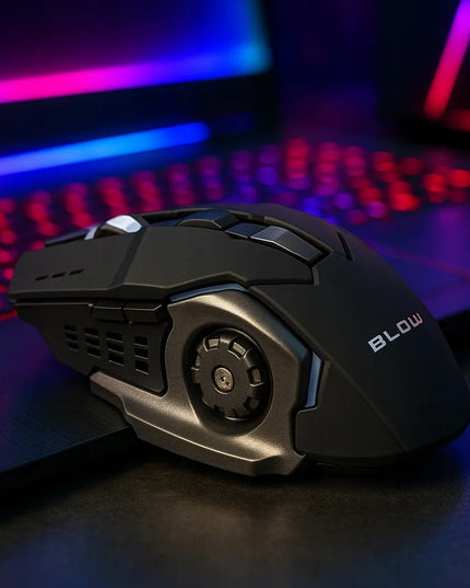 Belaidė optinė žaidimų pelė USB nešiojamam ir stacionariam kompiuteriui 2,4 GHz, juoda