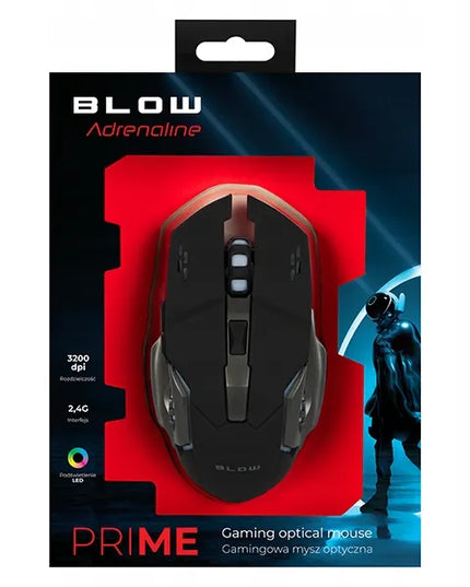 Belaidė optinė žaidimų pelė USB nešiojamam ir stacionariam kompiuteriui 2,4 GHz, juoda