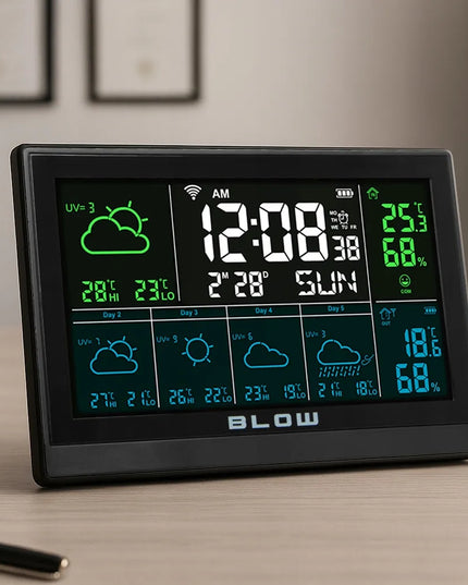 Belaidė orų stotelė BLOW WS105 su Wi-Fi, termometru, higrometru ir Tuya palaikymu